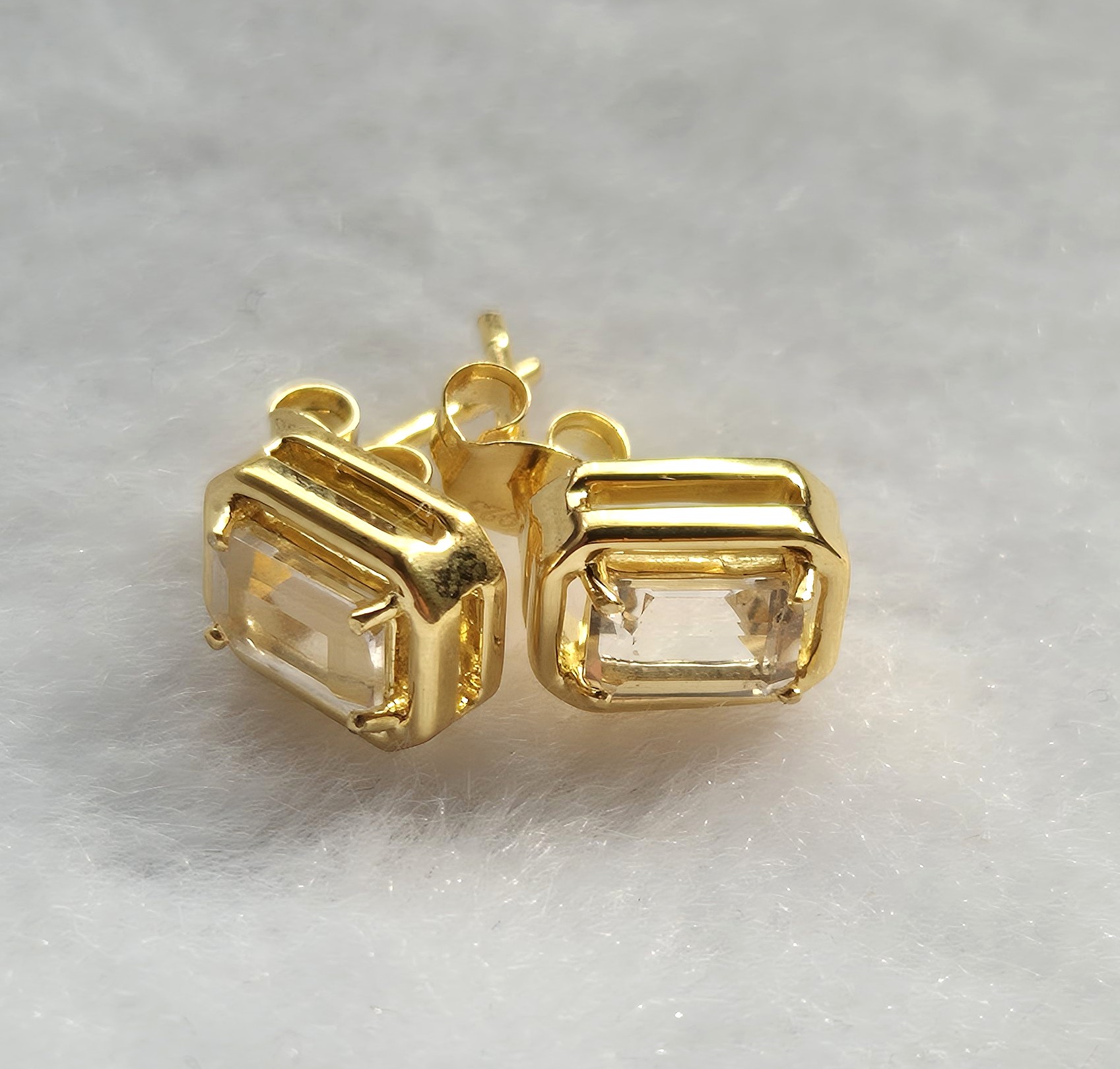 White Topaz Earrings