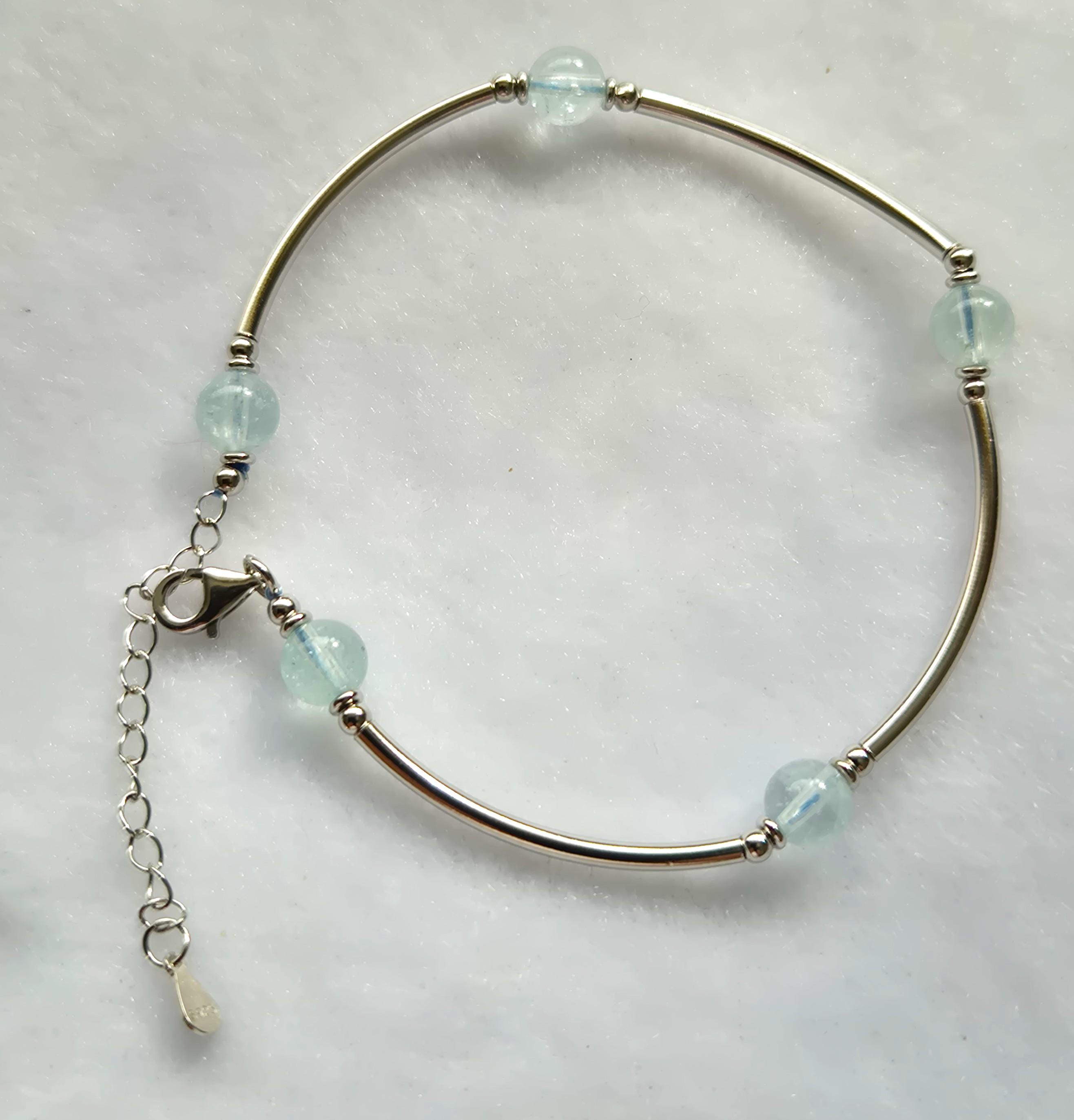 Aquamarine & Silver Bracelet