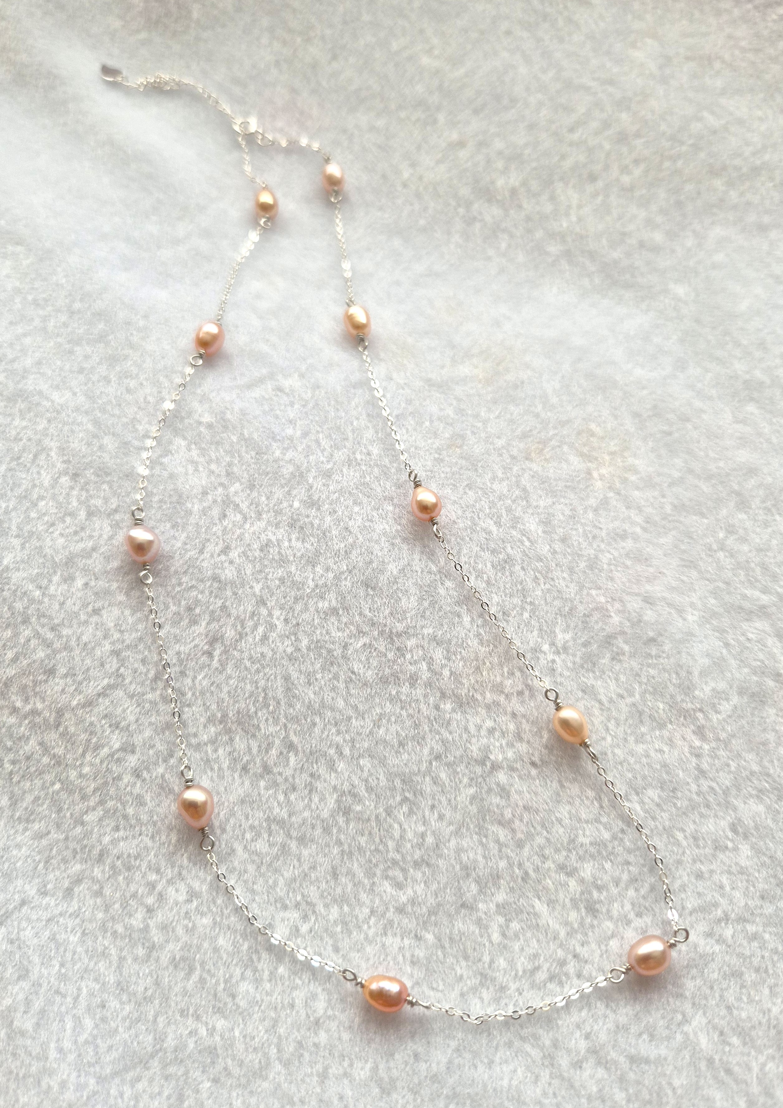 Multicolour Pearls on Chain