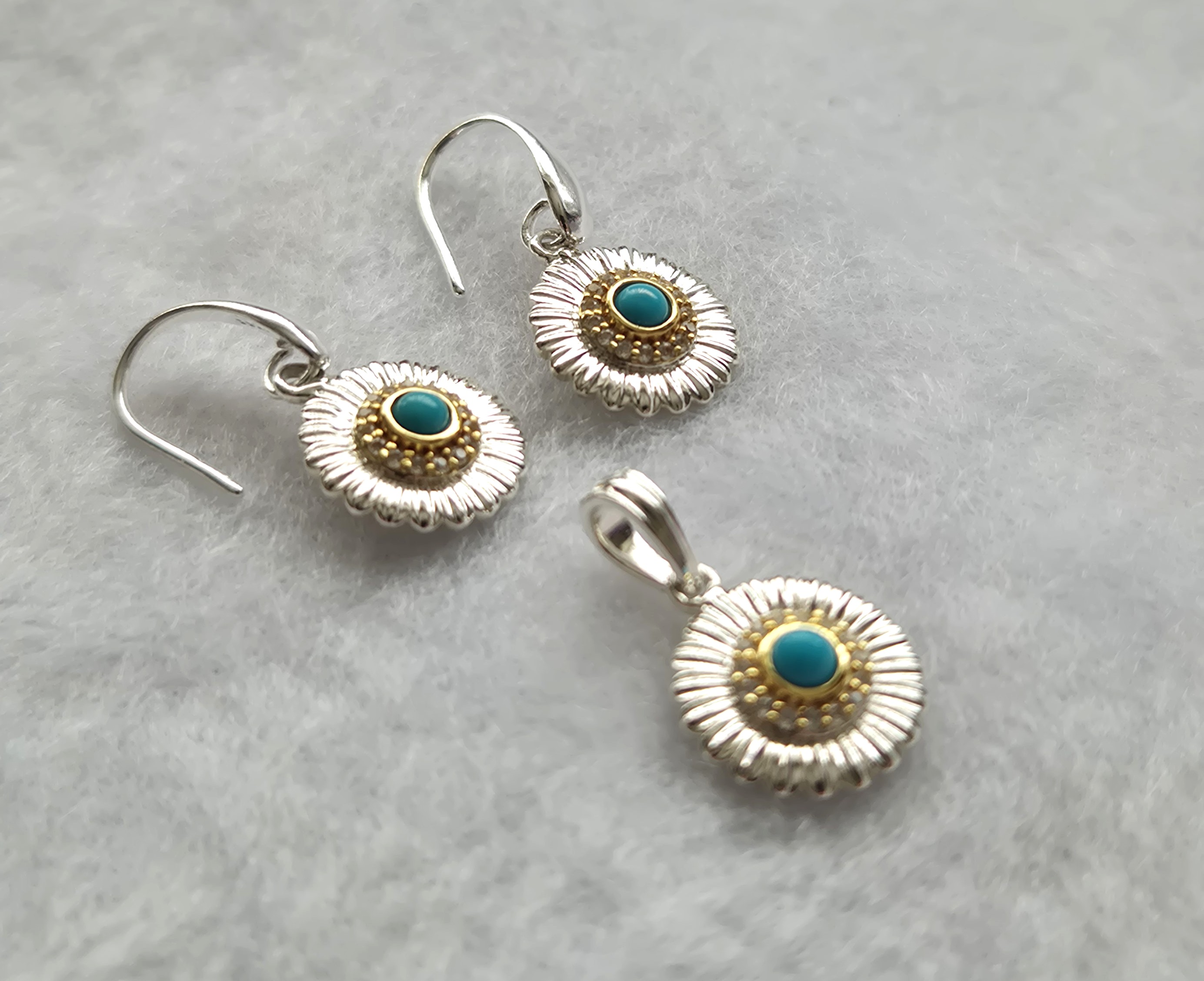 Sleeping Beauty Turquoise Set with chain