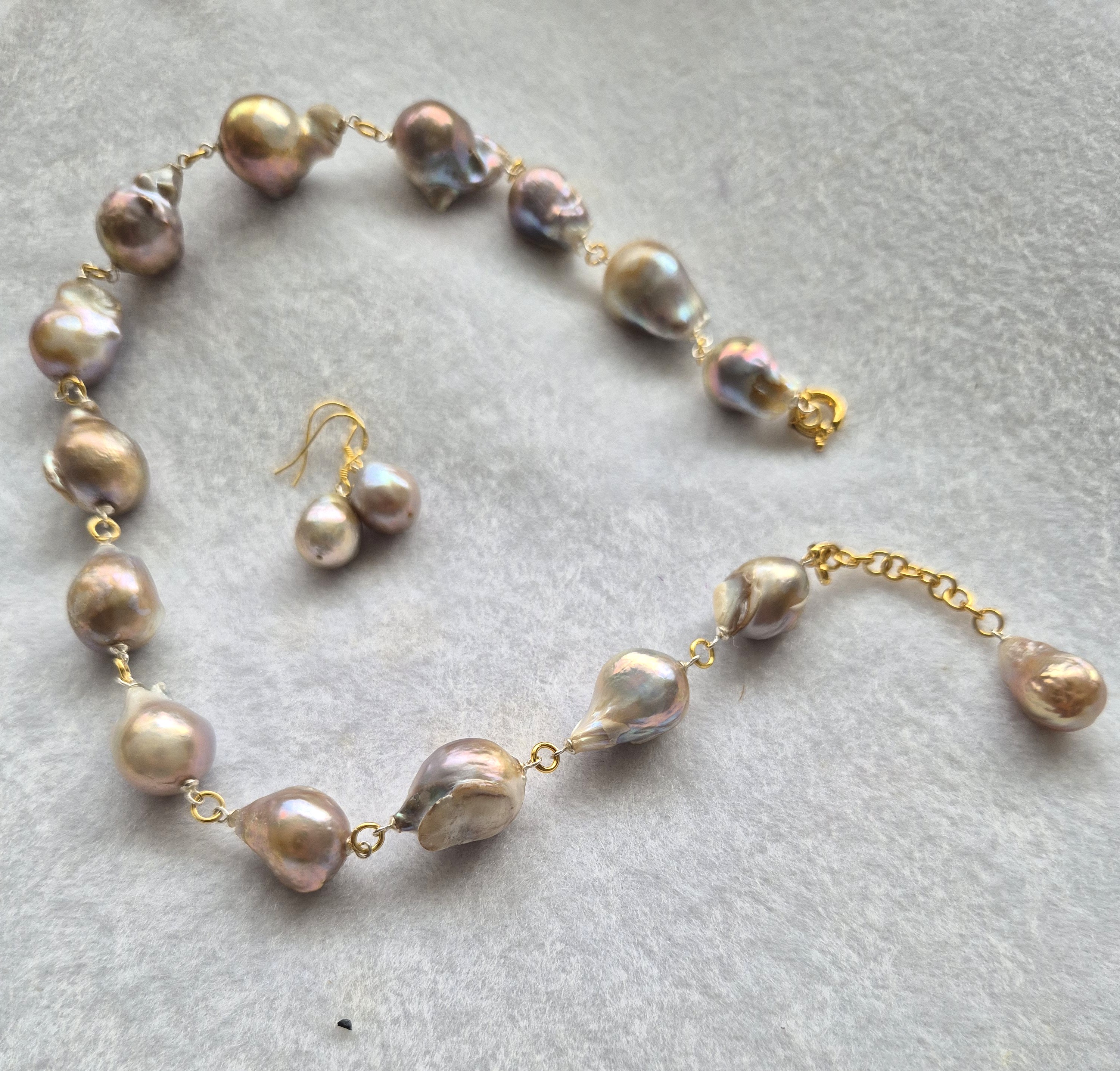 Metallic Freshwater FIreball Pearls