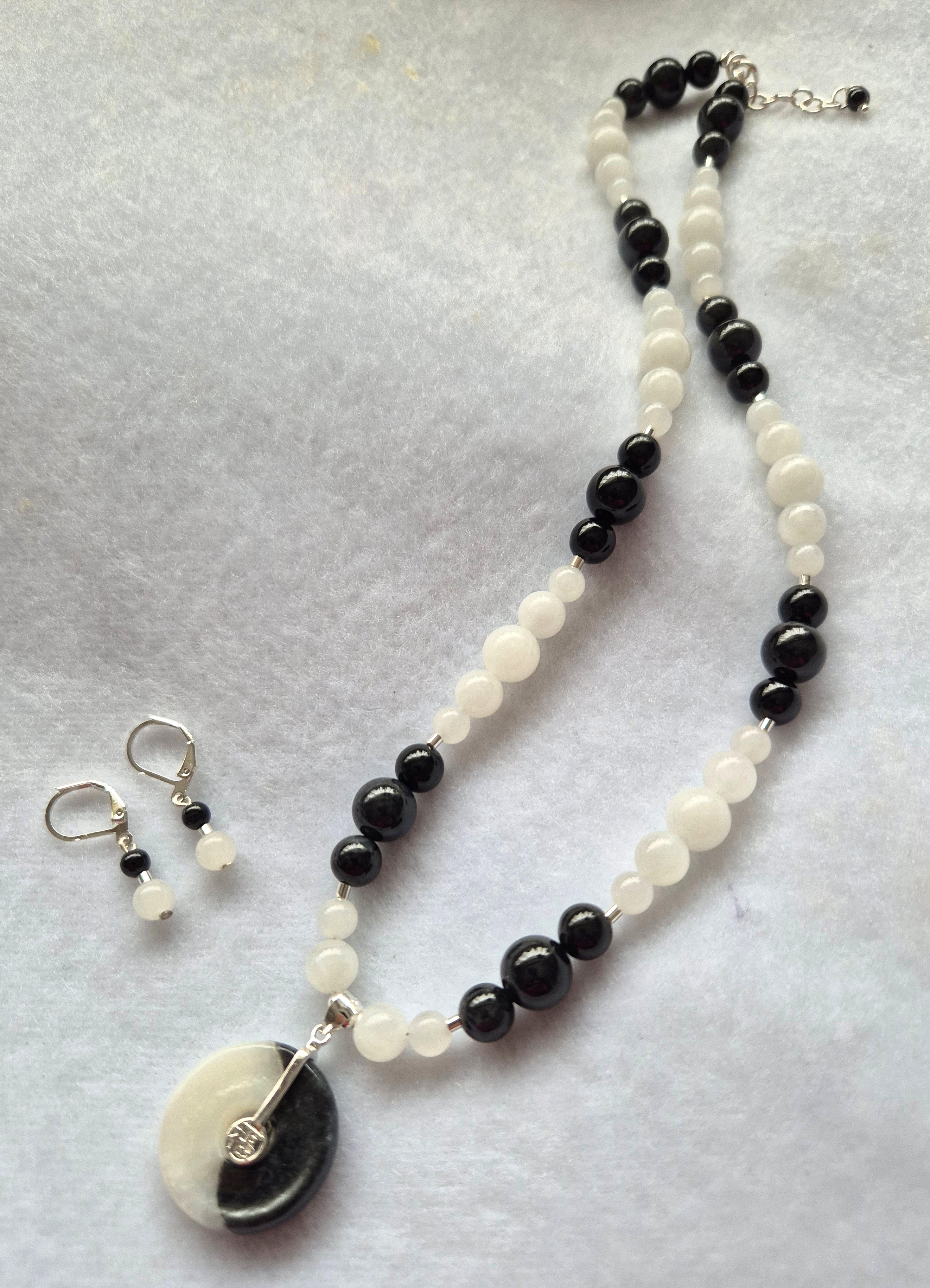 Black & White Yin / Yang Jade