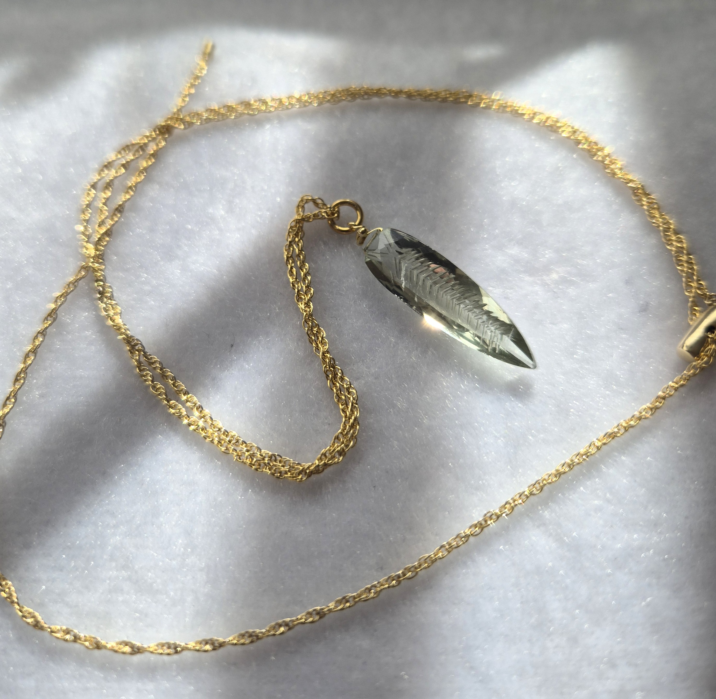 Green Amethyst Pendant