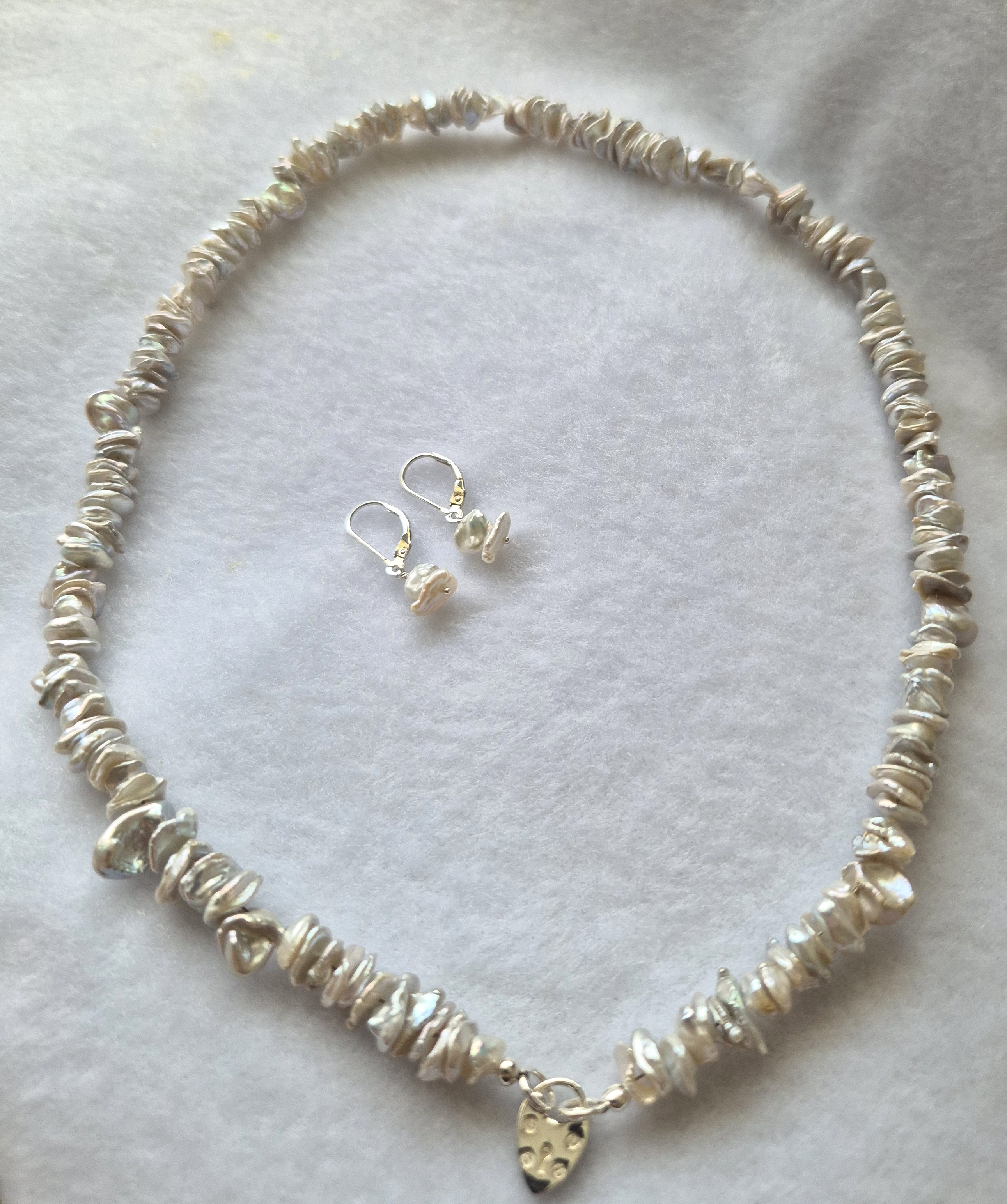 Silver Freshwater Biwa Pearl