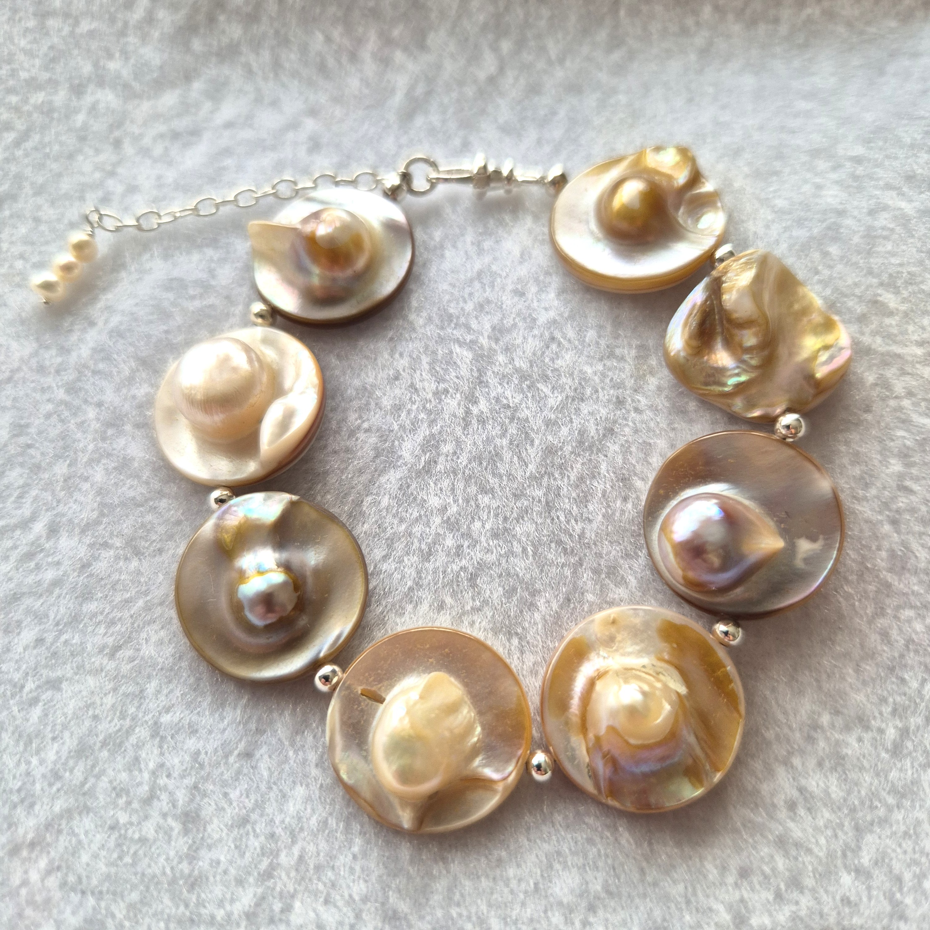 Freshwater Mabe Pearl Bracelet